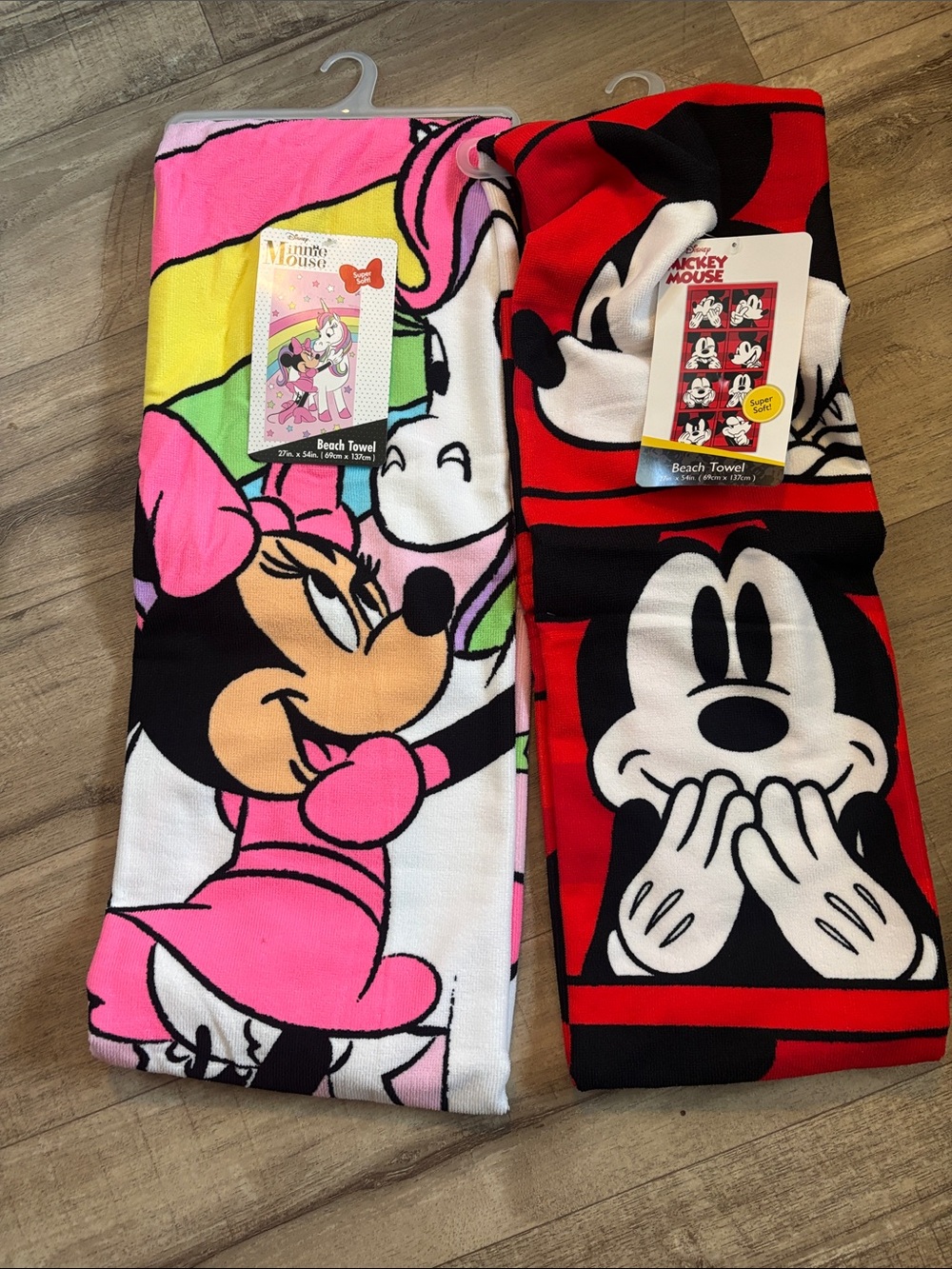 Disney Kids Beach Towel Set featuring Minnie & Mickey